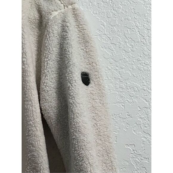 1 Madison Ladies' Fuzzy Sherpa  Jacket Cream/Olive lined snow ski XL - Picture 2 of 3